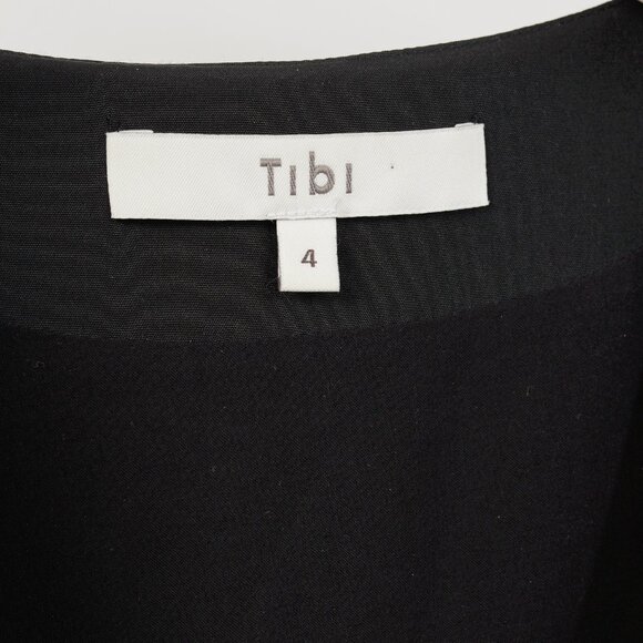 Tibi Black Silk CDC Peplum Top - Picture 8 of 10